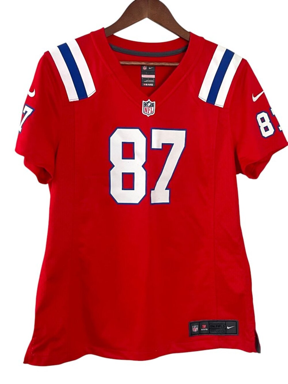 Nike New England Patriots Rob Gronkowski Jersey Large Womens On Field 87 NFL Red